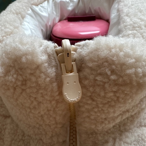 NWOT 'Save the Duck' Reversible Sleeveless White Puffer Vest 'L' - Picture 3 of 13